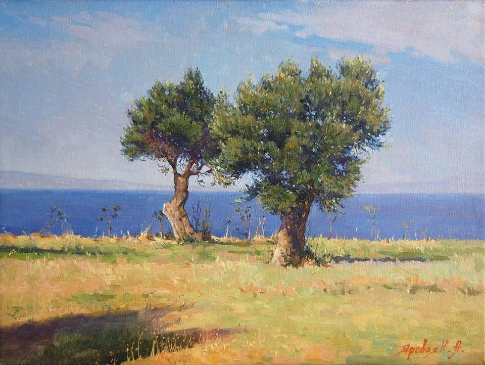 Оливы у моря. Неа Фокеа
