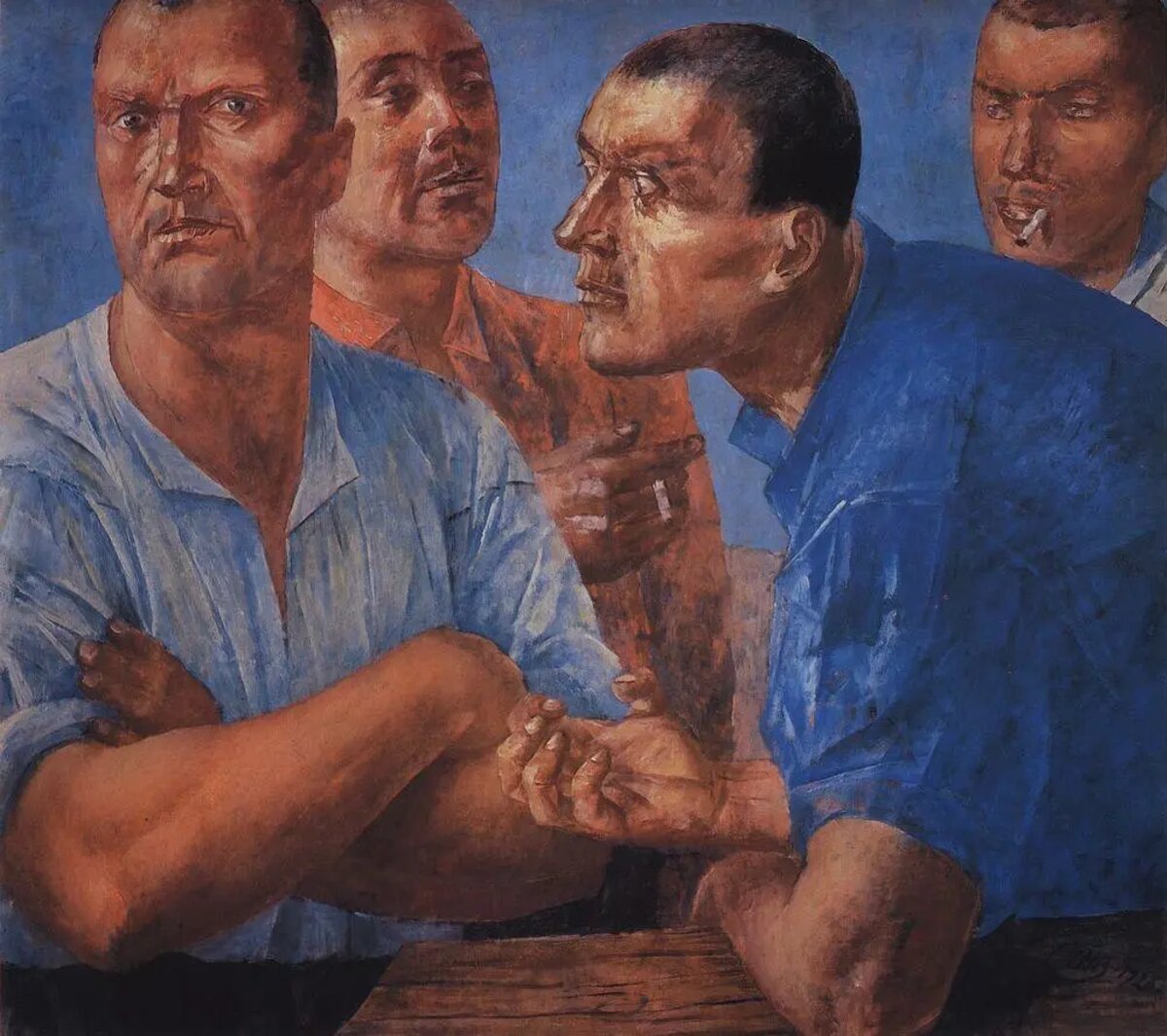    Немой вопрос   
Кузьма Петров-Водкин. Рабочие. 1926
