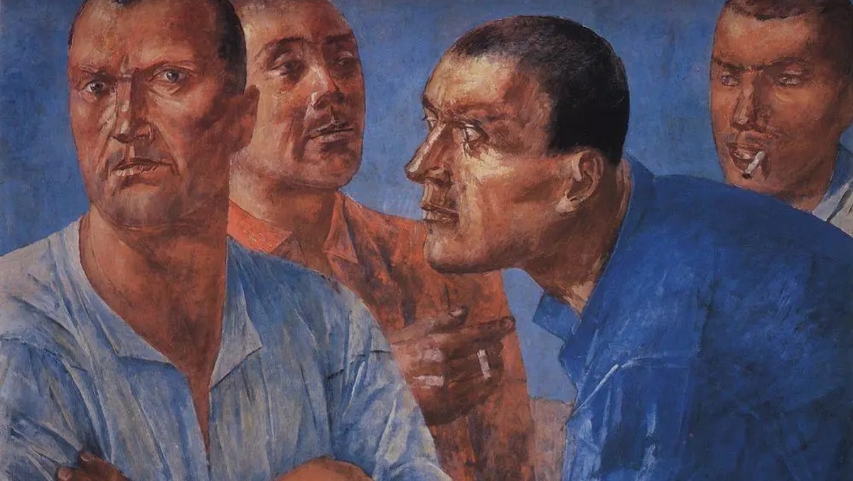     Немой вопрос   
Кузьма Петров-Водкин. Рабочие. фрагмент 1926 год.