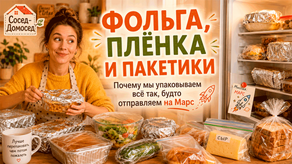 Фольга, пищевая плёнка и пакетики – домашняя магия запечатывания еды, или почему мы упаковываем котлету так, будто она летит на Марс?