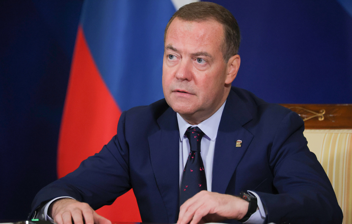    Заместитель председателя Совета безопасности РФ Дмитрий Медведев  Екатерина Штукина/POOL/ТАСС