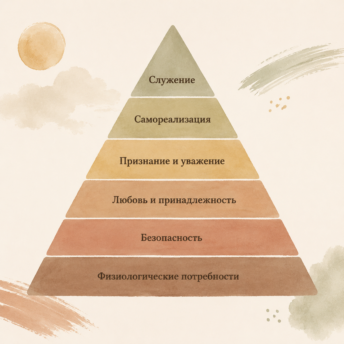 Служение на благо общества - как высшая потребность человека по Маслоу.
