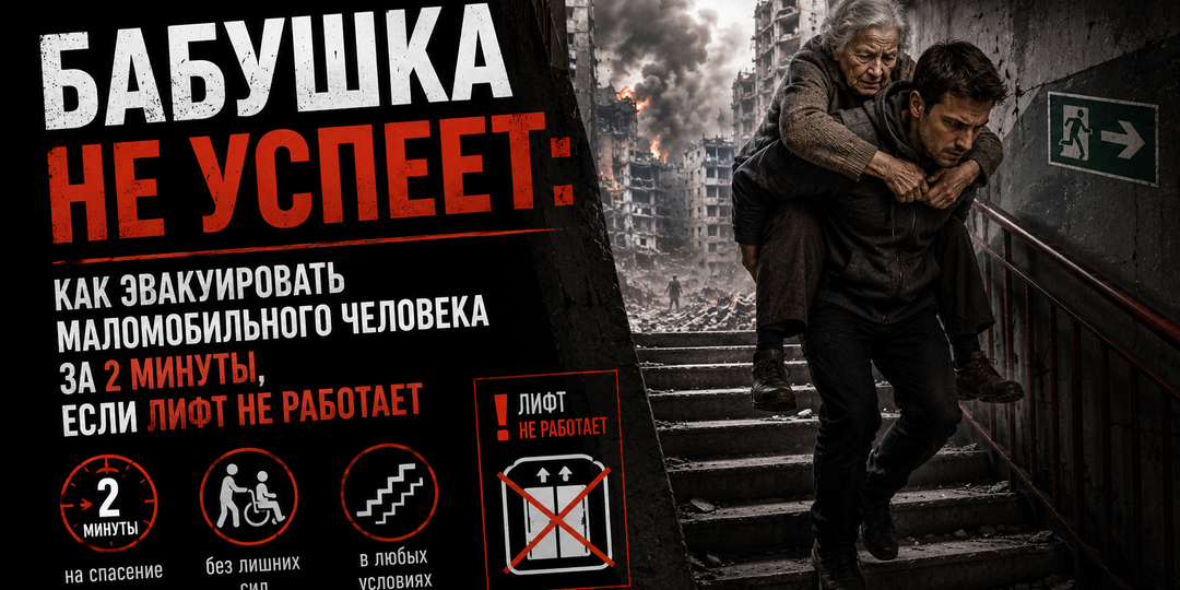 Бабушка не успеет: как эвакуировать маломобильного человека за 2 минуты, если лифт не работает