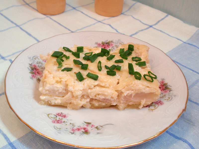 Рыбная запеканка с картошкой