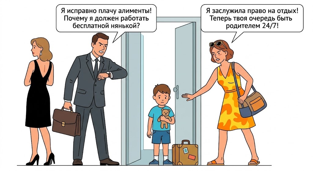 «Мы в разводе, я плачу алименты, но теперь у меня отбирают свободу»: бывшая супруга уезжает на море на 45 дней и хочет оставить сына отцу-руководителю. Разве это нормально  бросать ребёнка на полтора месяца ради нового ухажёра?