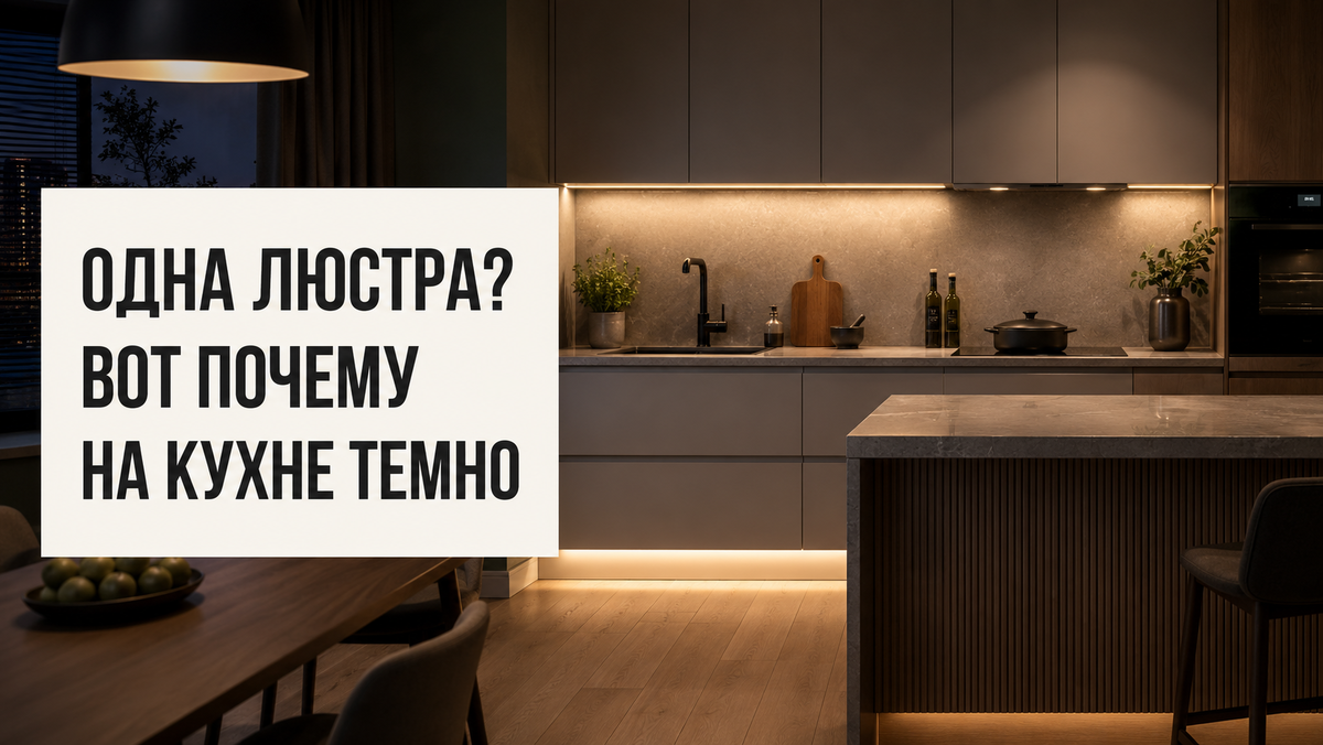 Освещение на кухне: 5 зон, которые нужно подсветить обязательно 
