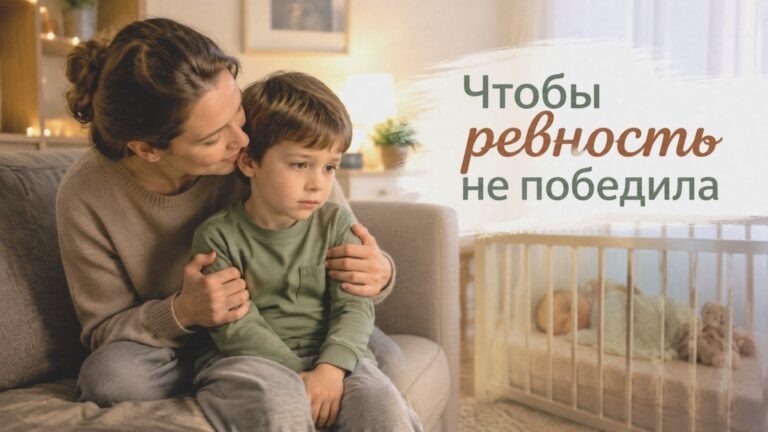    Иллюстрация к материалу: Ревность между детьми: как поддержать старшего и не навредить — чеклист для родителей