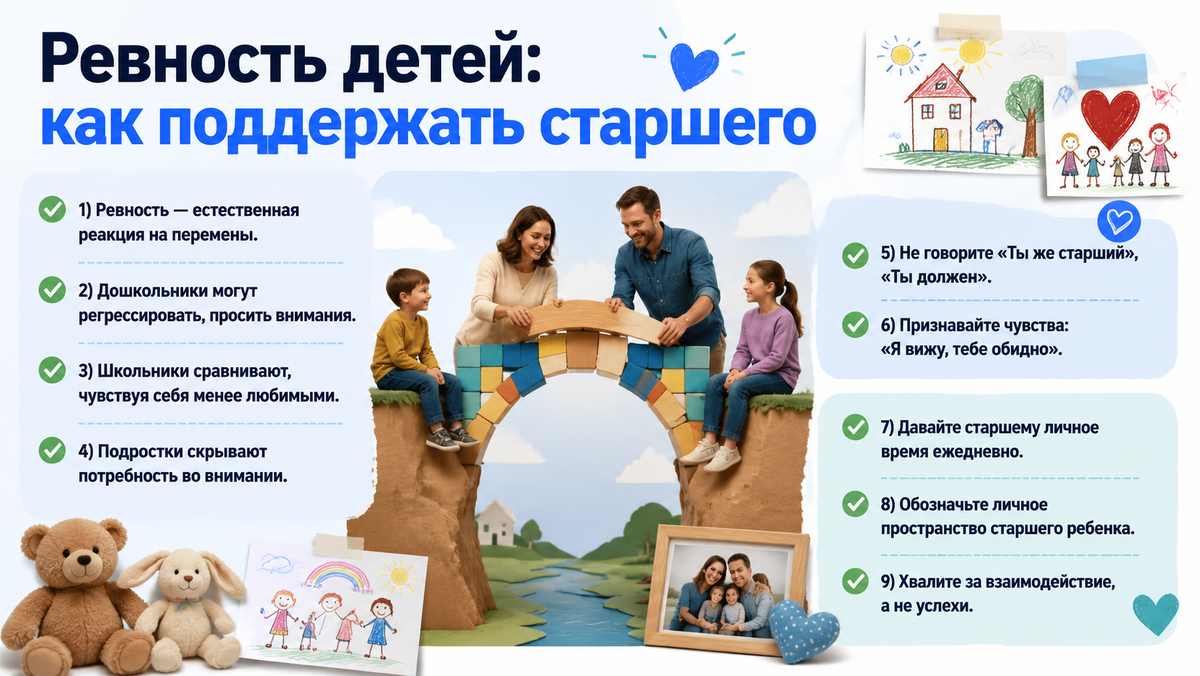Ревность детей: как поддержать старшего  📷
