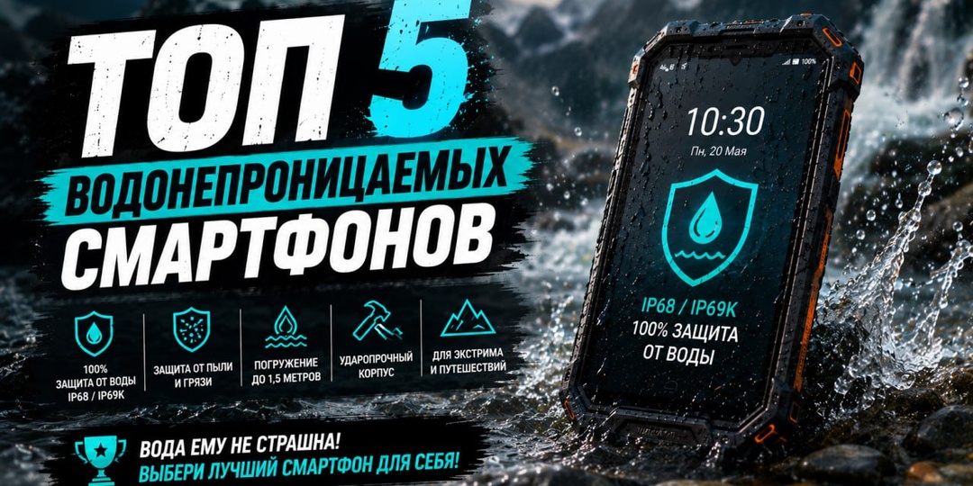 ТОП 5 водонепроницаемых смартфонов