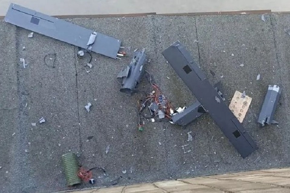    БПЛА ВСУ пытался ударить по административному зданию в Горловке. Фото: Штаб обороны ДНР