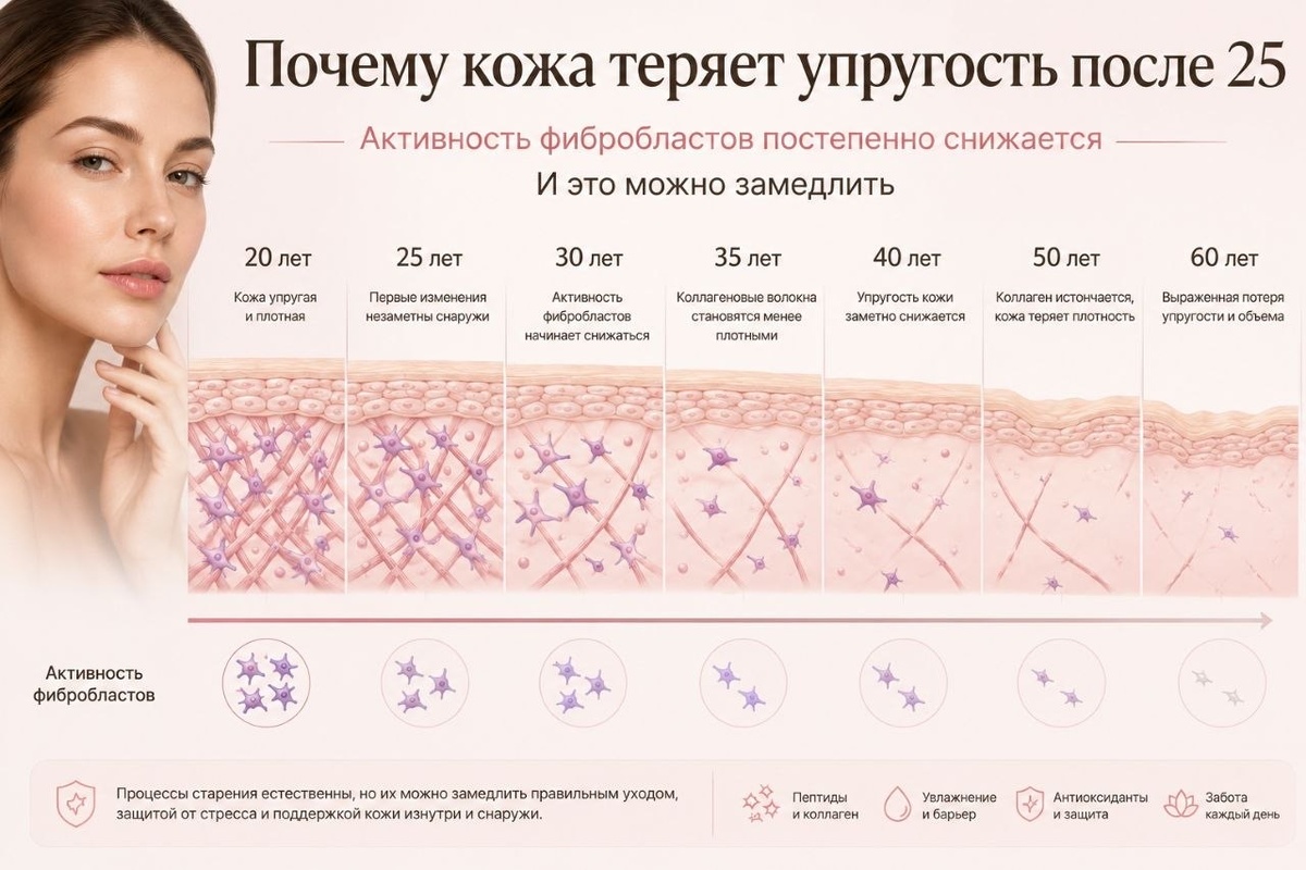 Почему после 25 кожа теряет упругость 