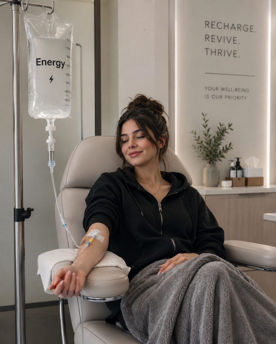 Капельница Energy — это внутривенное введение полезных веществ, помогающее организму восстановиться при усталости и стрессе.