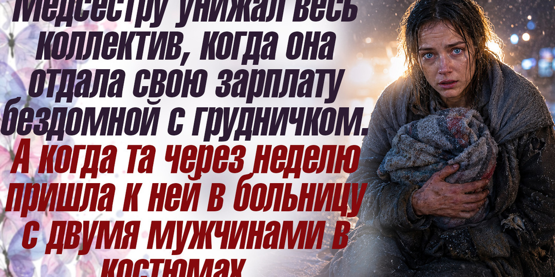 Медсестру унижал весь коллектив, когда она отдала свою зарплату бездомной с грудничком.