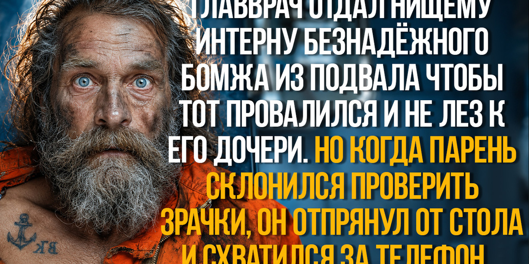Главврач отдал нищему интерну безнадёжного бомжа из подвала чтобы тот провалился и не лез к его дочери. Но когда парень склонился проверить