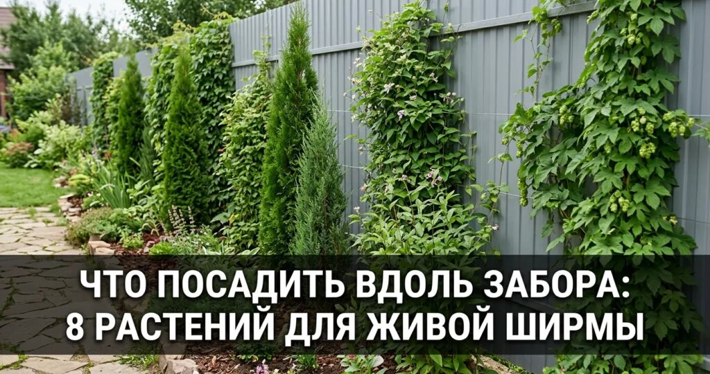 Что посадить вдоль забора: 8 растений для живой ширмы