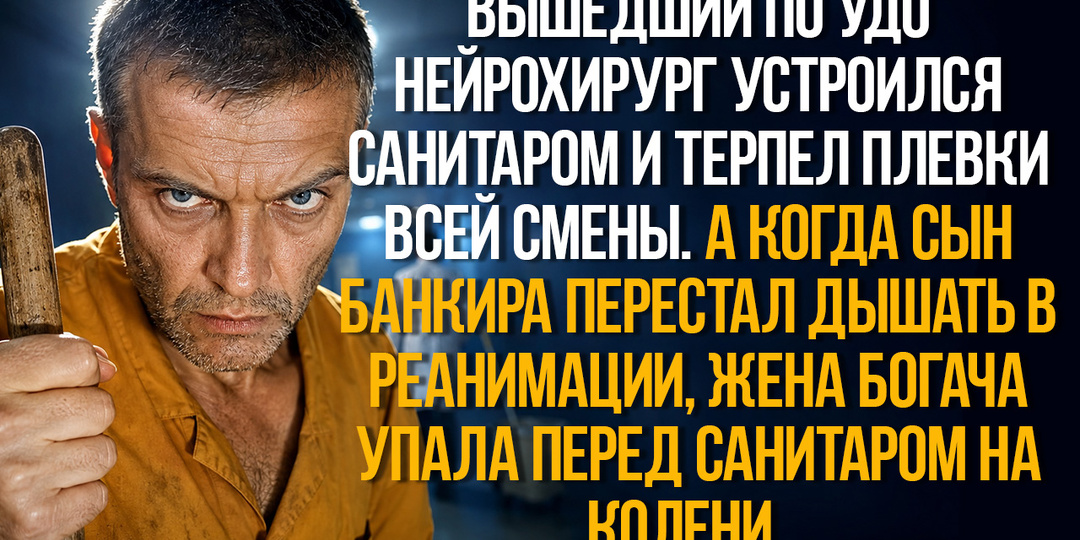 Вышедший по УДО нейрохирург устроился санитаром и терпел плевки всей смены.