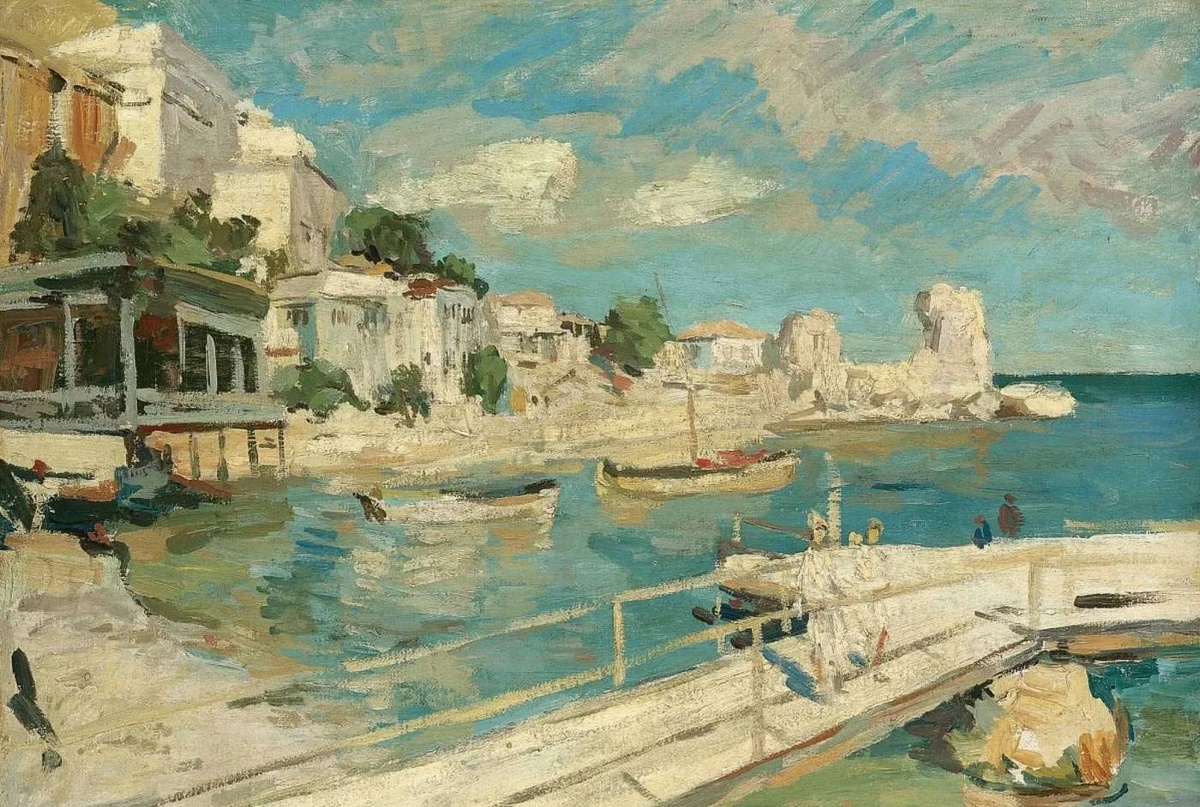     Константин Коровин. Черноморский берег (фрагмент). 1914
