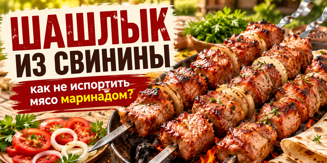 Шашлык из свинины: как не испортить мясо маринадом?
