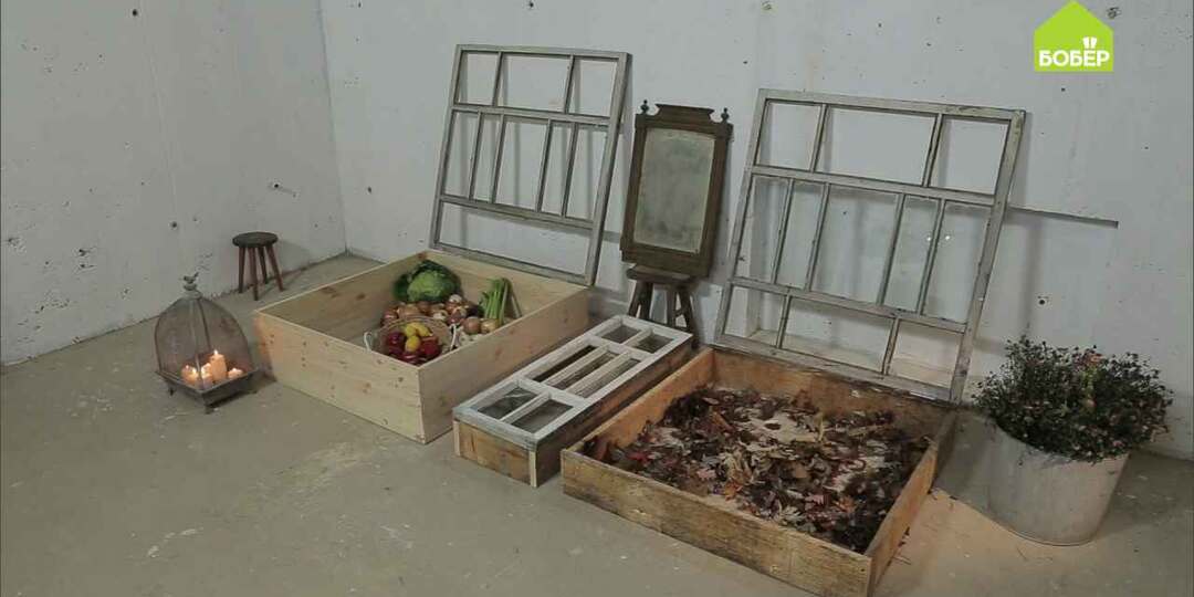 Ящики для перегноя из старых оконных рам