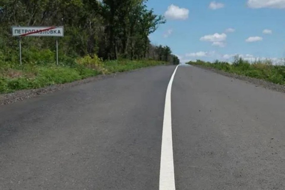    В Амвросиевском округе ДНР восстановили 13,5 км важного дорожного участка. Фото: Минтранс ДНР