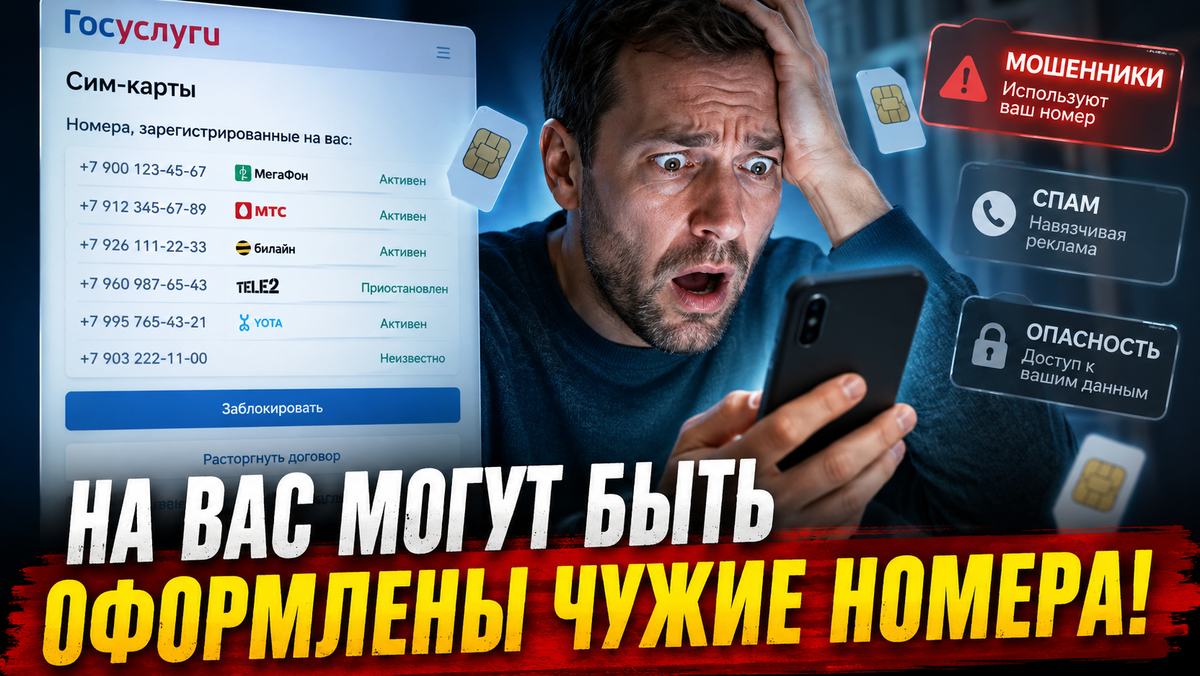 2 млн сим-карт уже заблокировано через «Госуслуги»: проблема оказалась гораздо серьезнее, чем многие думали