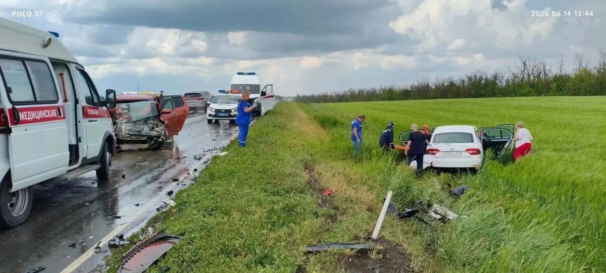    В Ростовской области произошло массовое ДТП с 12 пострадавшими   ДПЧС РО / сайт ДПЧС РО