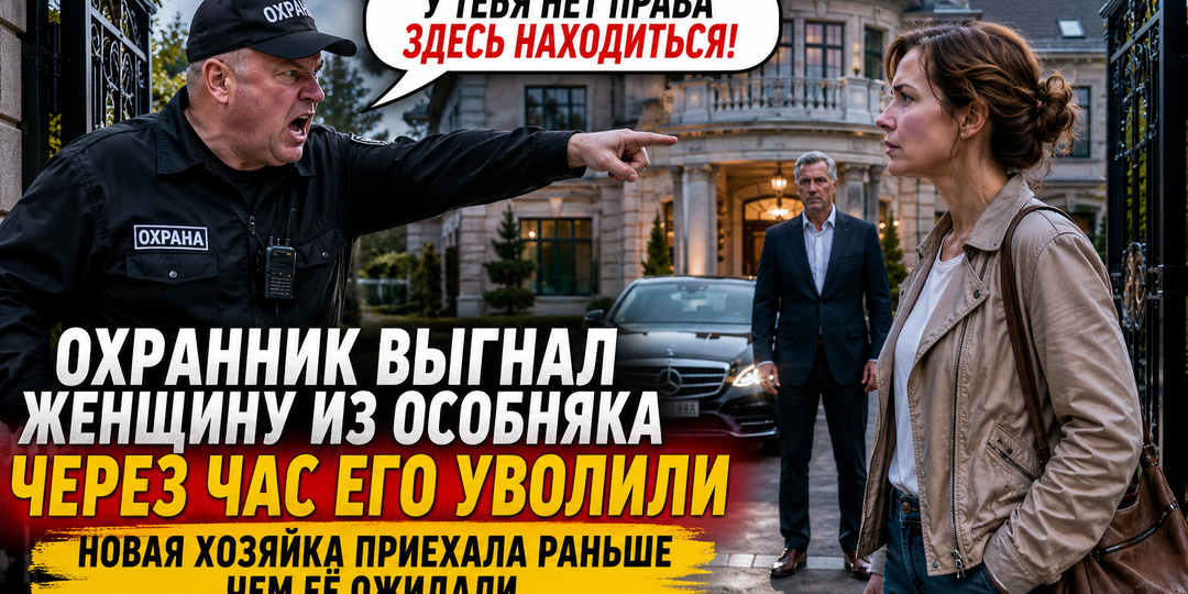 «Попрошайкам вход воспрещён»: охранник рявкнул на скромную женщину у ворот элитного особняка. Осознание пришло к нему слишком поздно
