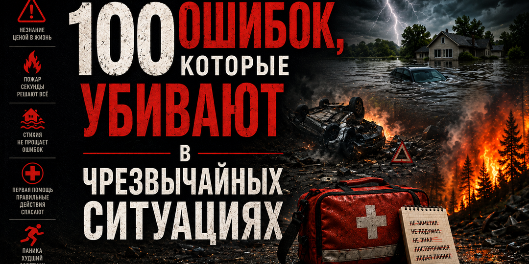 100 ошибок, которые убивают в чрезвычайных ситуациях