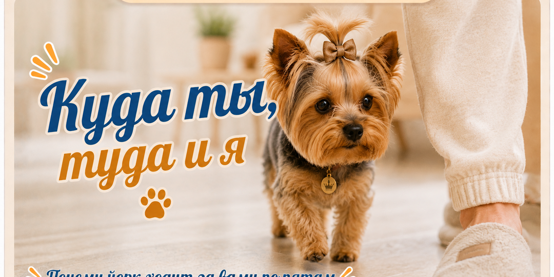 Йорк ходит за хозяином по пятам: 7 причин такого поведения