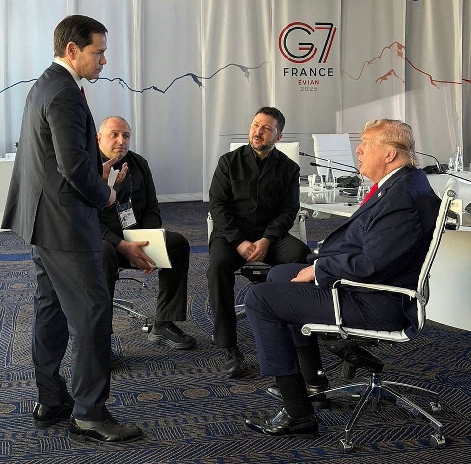    Марко Рубио и Трамп поговорили с Зеленским перед началом саммита. REUTERS