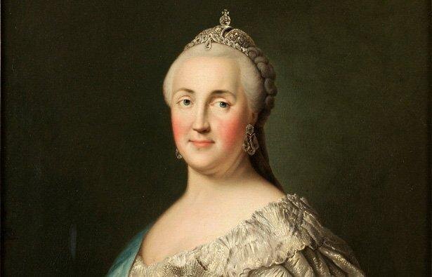 Екатерина 2. Фрагмент портрета кисти Вегилиуса Эрихсона. Изображение из открытых источников.
