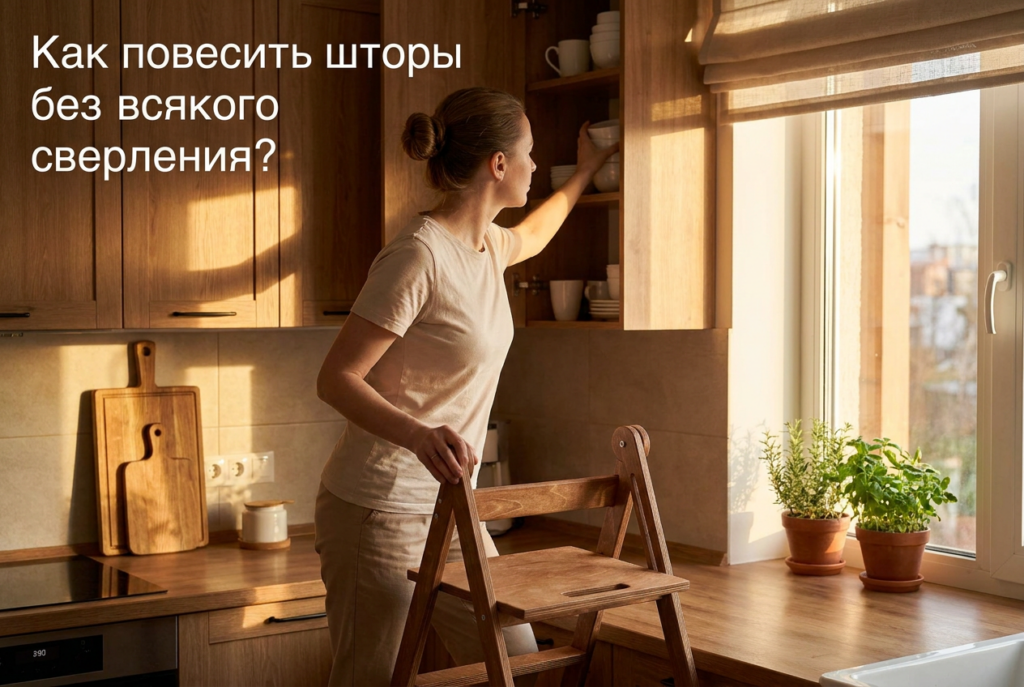    Простой способ монтажа рулонных штор на скотч или кронштейны. ecomebel