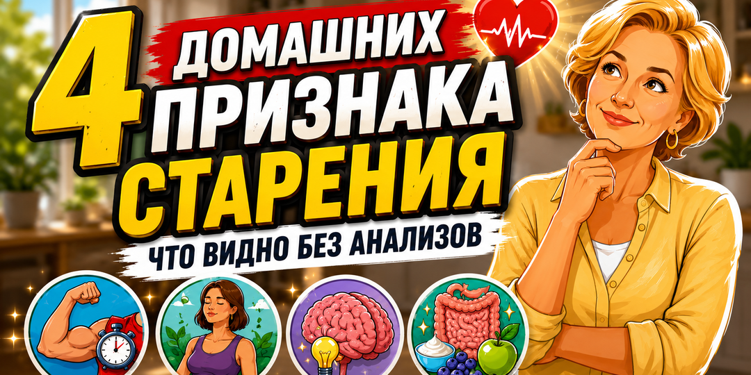 4 домашних признака старения: что видно без анализов