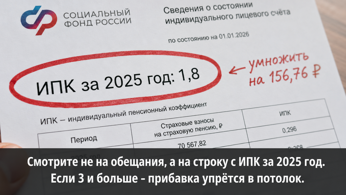 Смотрите не на обещания, а на строку с ИПК за 2025 год