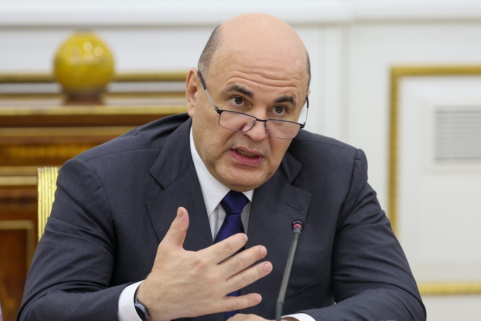    Ташкент. Премьер-министр РФ Михаил Мишустин во время встречи с премьер-министром Узбекистана Абдуллой Ариповым. Фото: Александр Рюмин/ТАСС