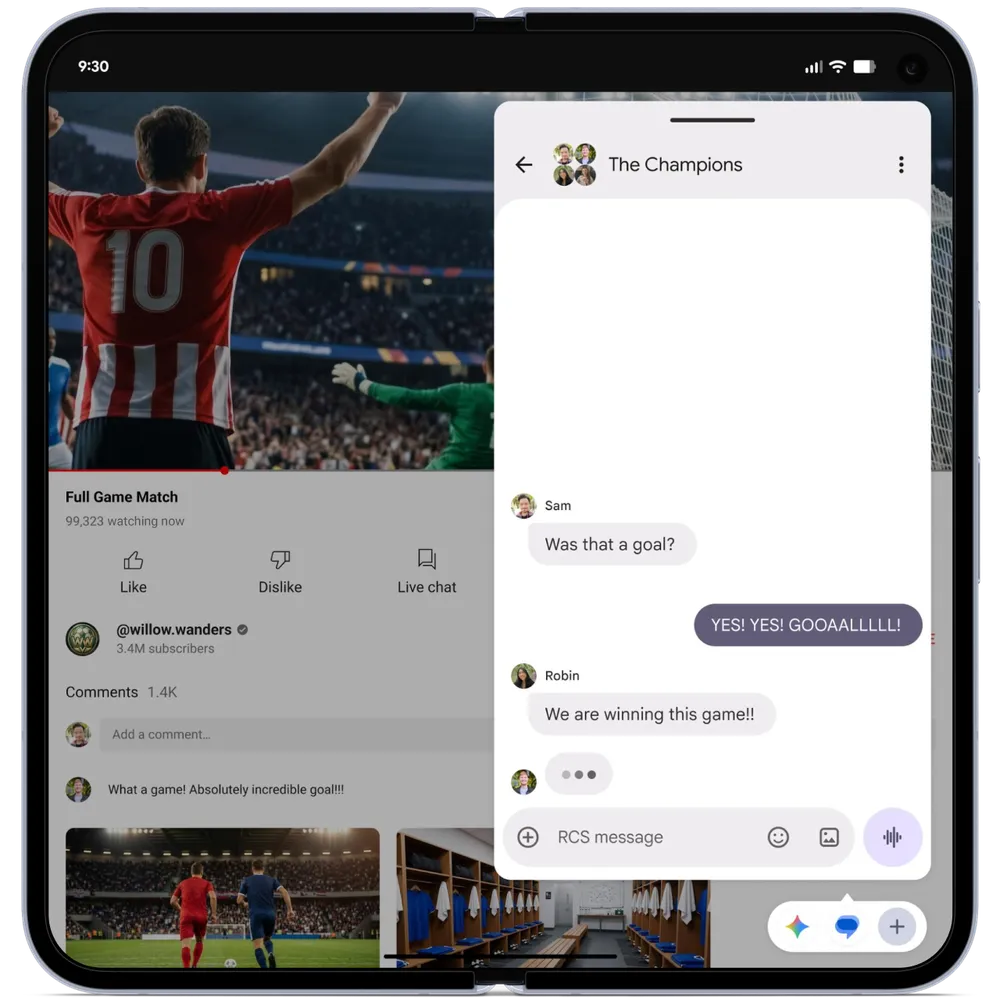 Пример использования App Bubbles