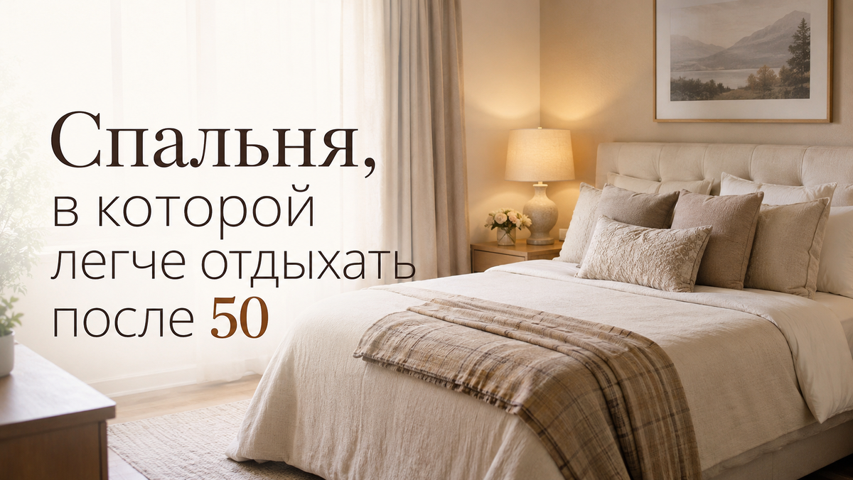 Спальня, в которой легче отдыхать: что убрать, добавить и проверить после 50