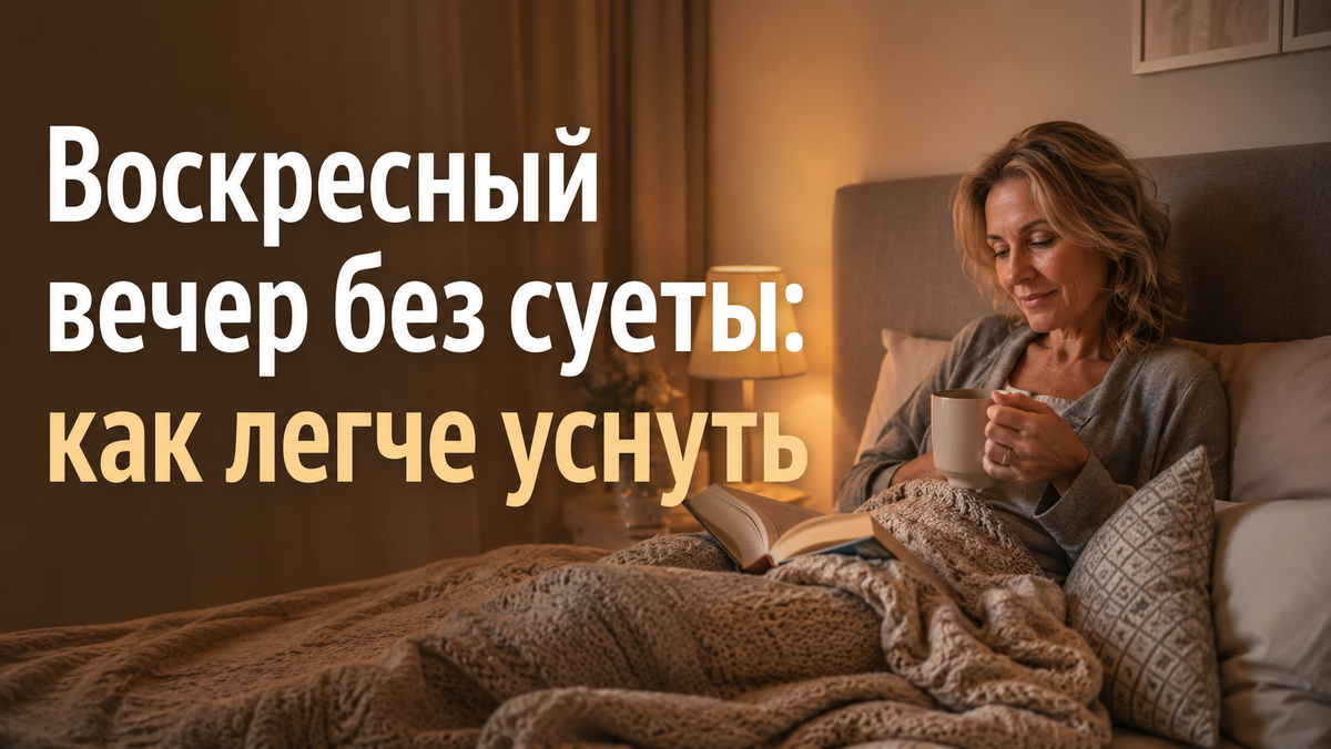 Воскресный вечер для себя: как подготовиться ко сну без суеты и тревоги
