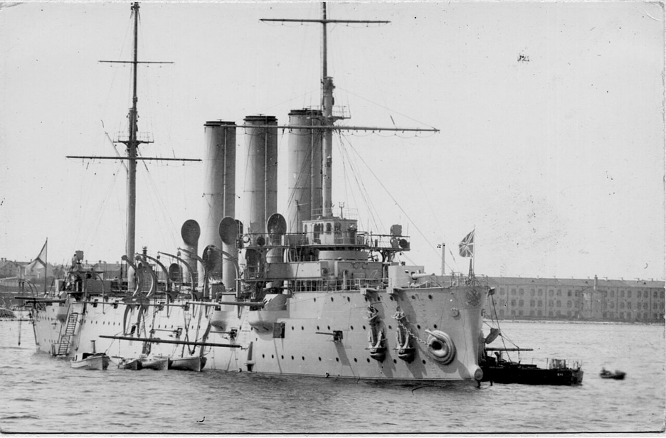 Крейсер «Аврора» в 1909 году. Источник: commons.wikimedia.org