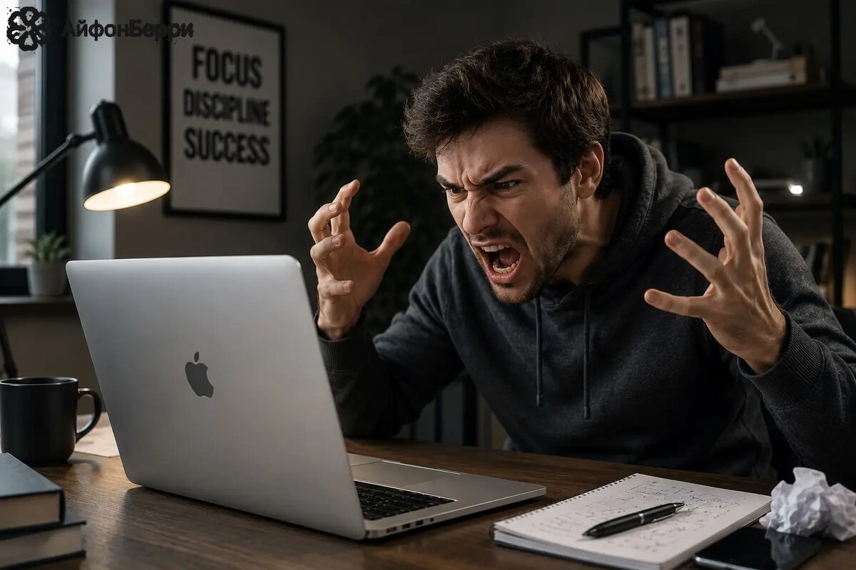 MacBook может тормозить из-за перегруженного диска, фоновых процессов и устаревшей системы.
