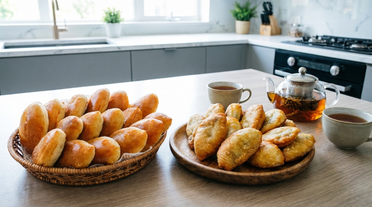 Пирожки печеные и жареные