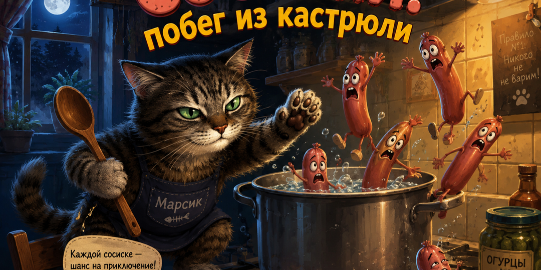 Блокбастер про кота №2 Сосиски: побег из кастрюли
