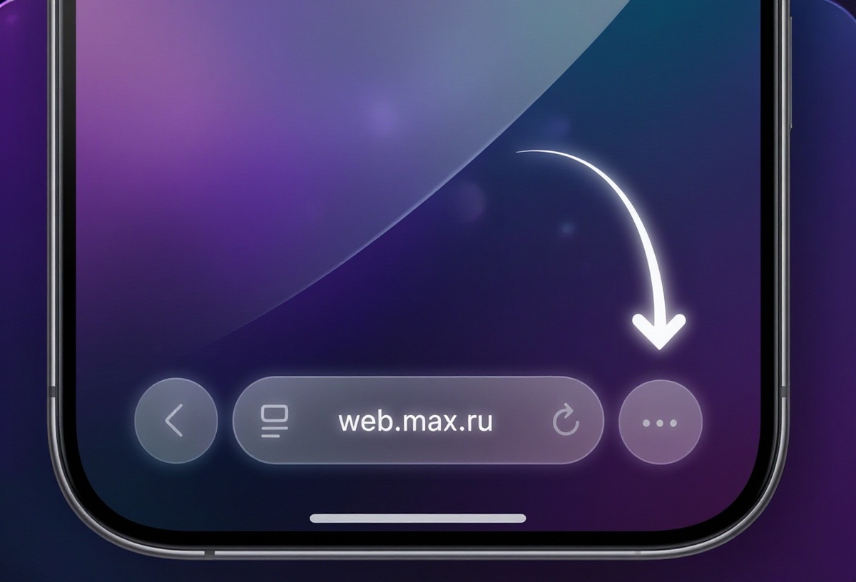 Откройте сайт web.max.ru в браузере Safari
