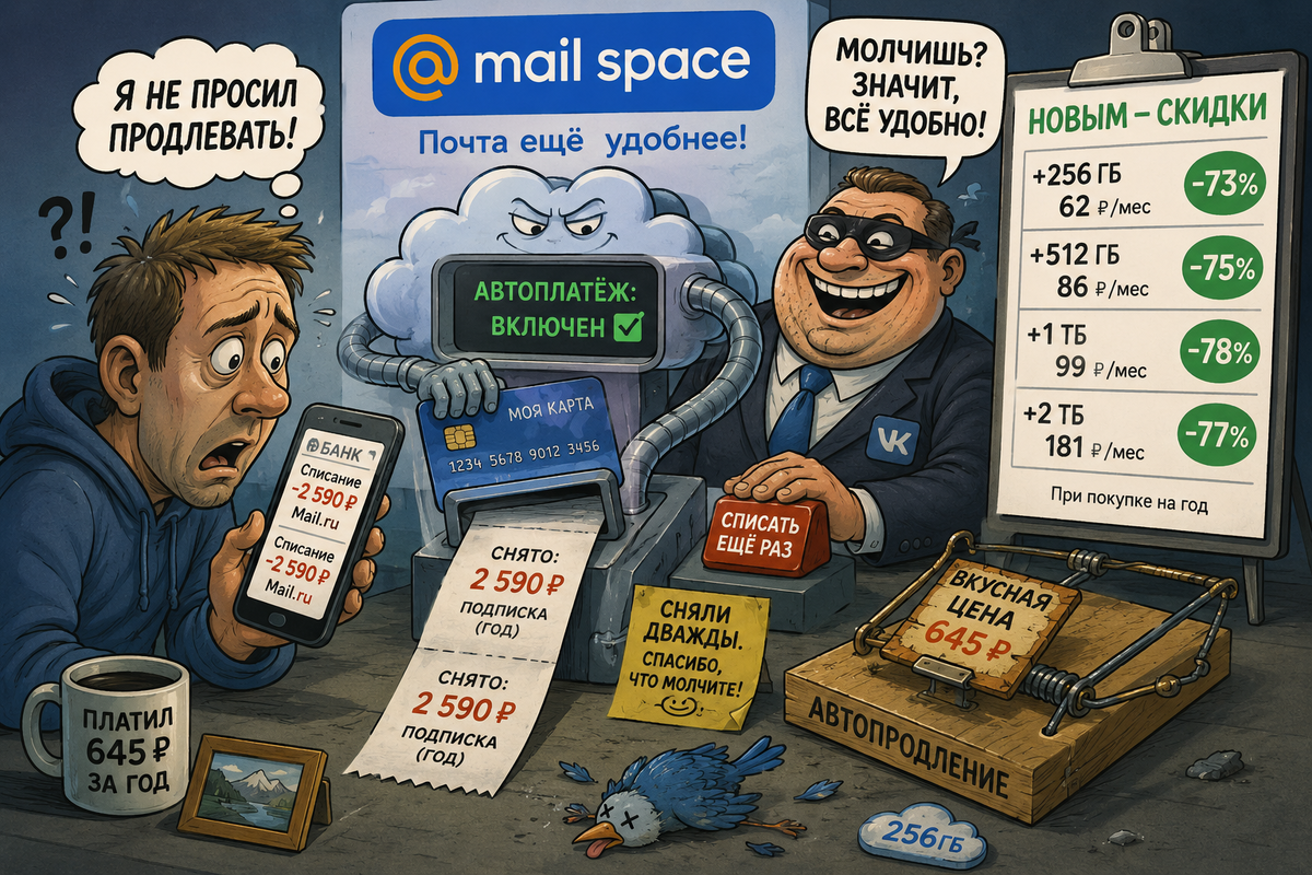 Mail Space: как отключить подписку и автопродление, чтобы не списывали деньги.

