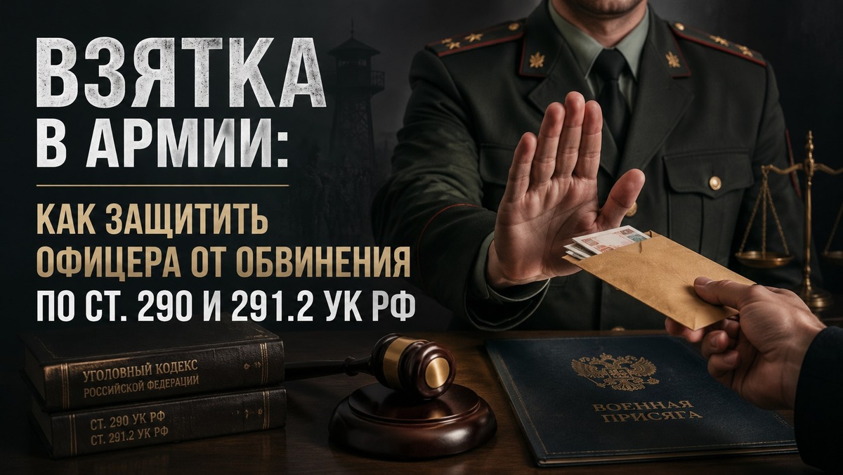 Взятка в армии: как защитить офицера от обвинения по ст. 290 и 291.2 УК РФ