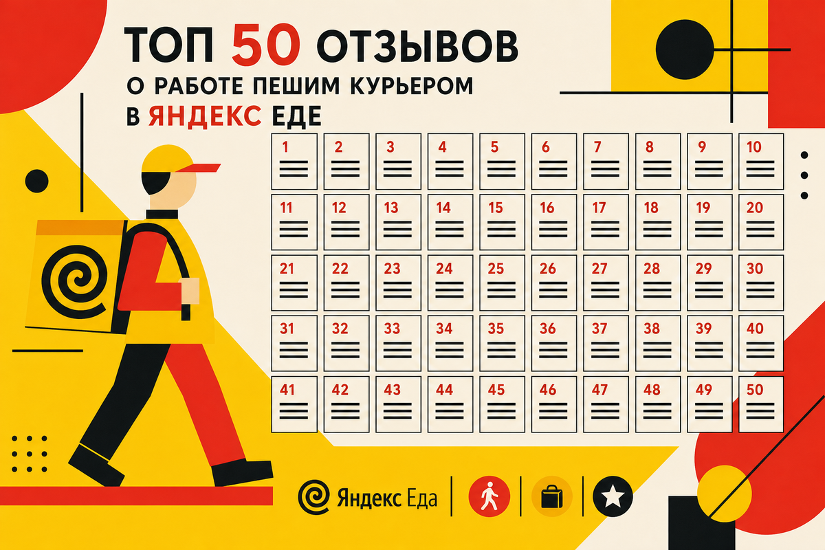 Топ 50 отзывов о работе пешим курьером