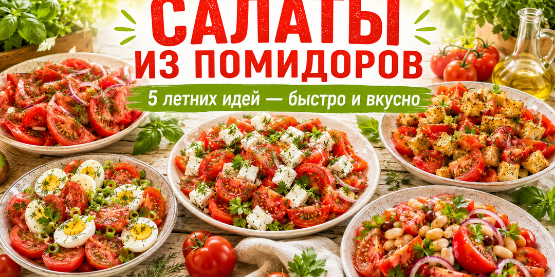 Помидоры по-летнему: 5 быстрых закусок, которые исчезают со стола первыми