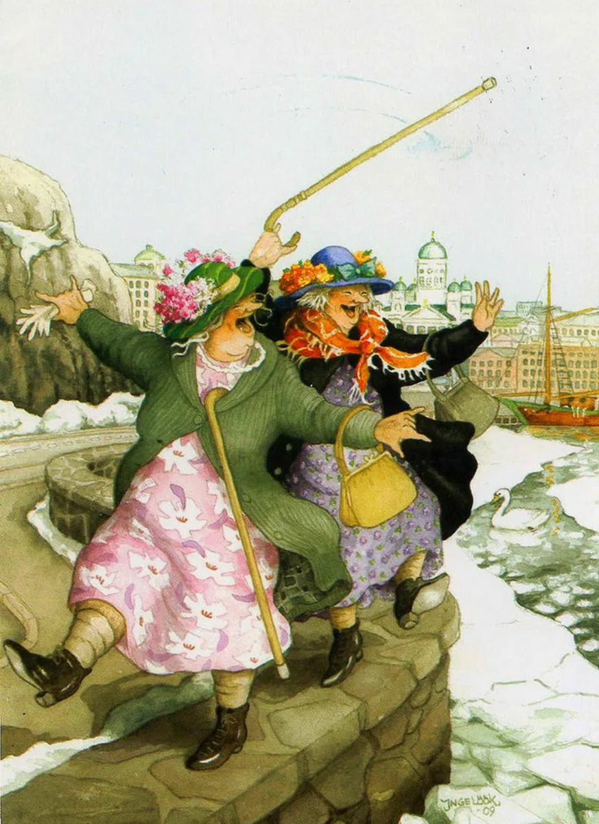 СТАРУШКИ - ХОХОТУШКИ Inge look, Illustration, Illustration art