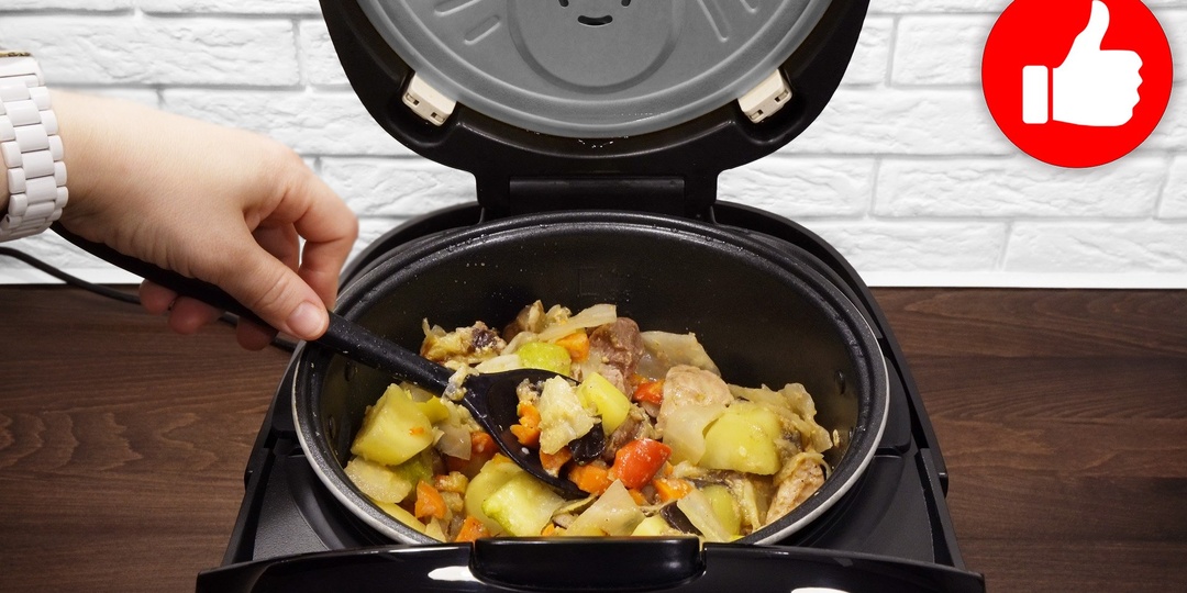 Овощное рагу с мясом в мультиварке