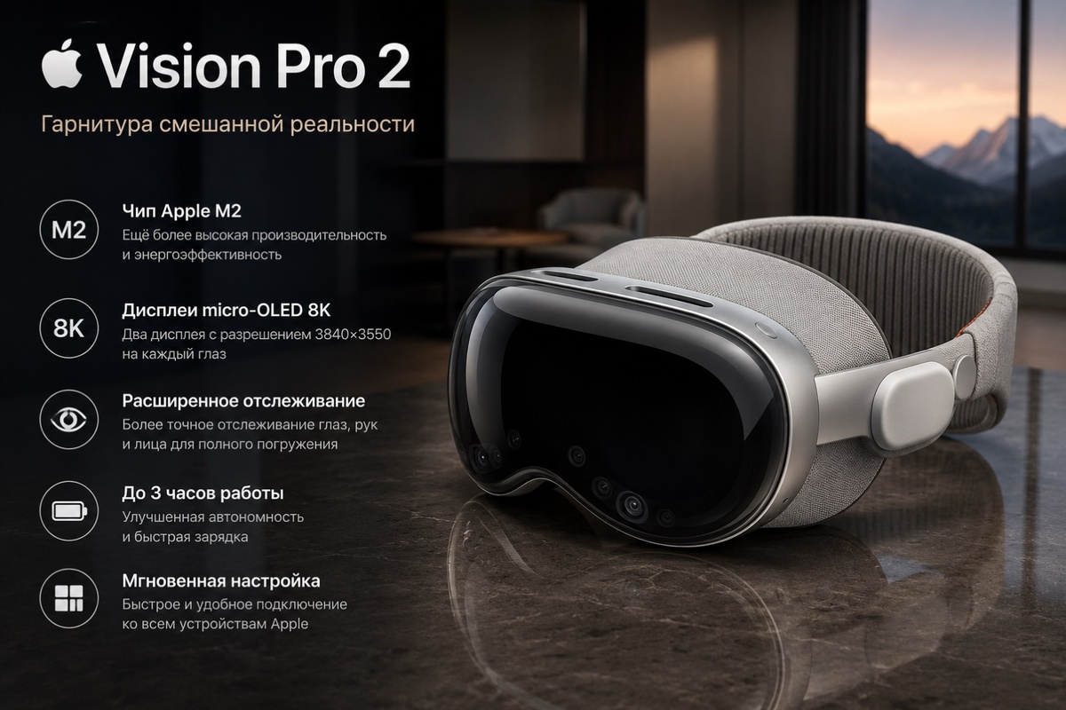 Apple Vision Pro 2  второе поколение гарнитуры смешанной реальности